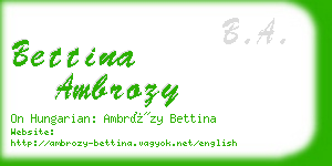 bettina ambrozy business card